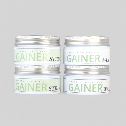 Bestseller Waxpack: 2x Gainer Wax & 2x Structure til stærkt hold, volume og struktur med mat eller let skinnende finish.