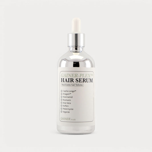 Gainer-Plex Hårserum – let serum med naturlige ingredienser, der stimulerer hårvækst og styrker både hår og hovedbund.